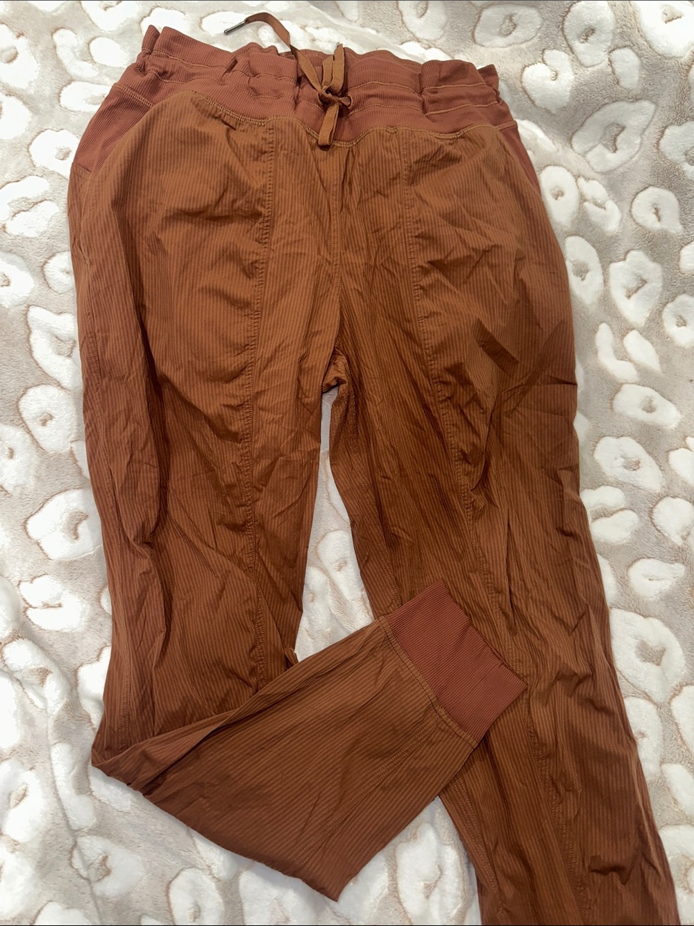 lululemon athletica Rust Brown Track Joggers